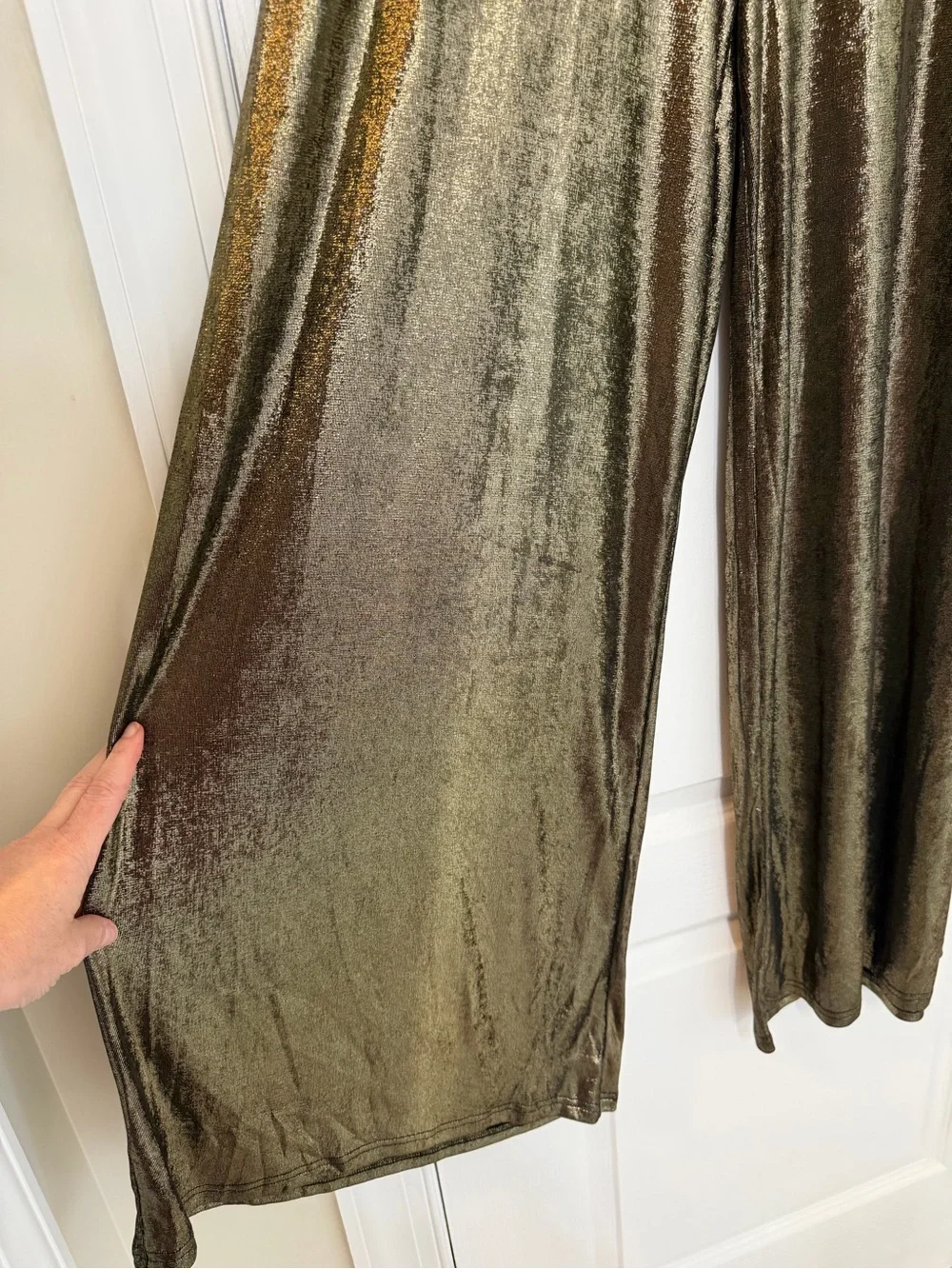 Promesa Metallic Bronze Wide-Leg Pants